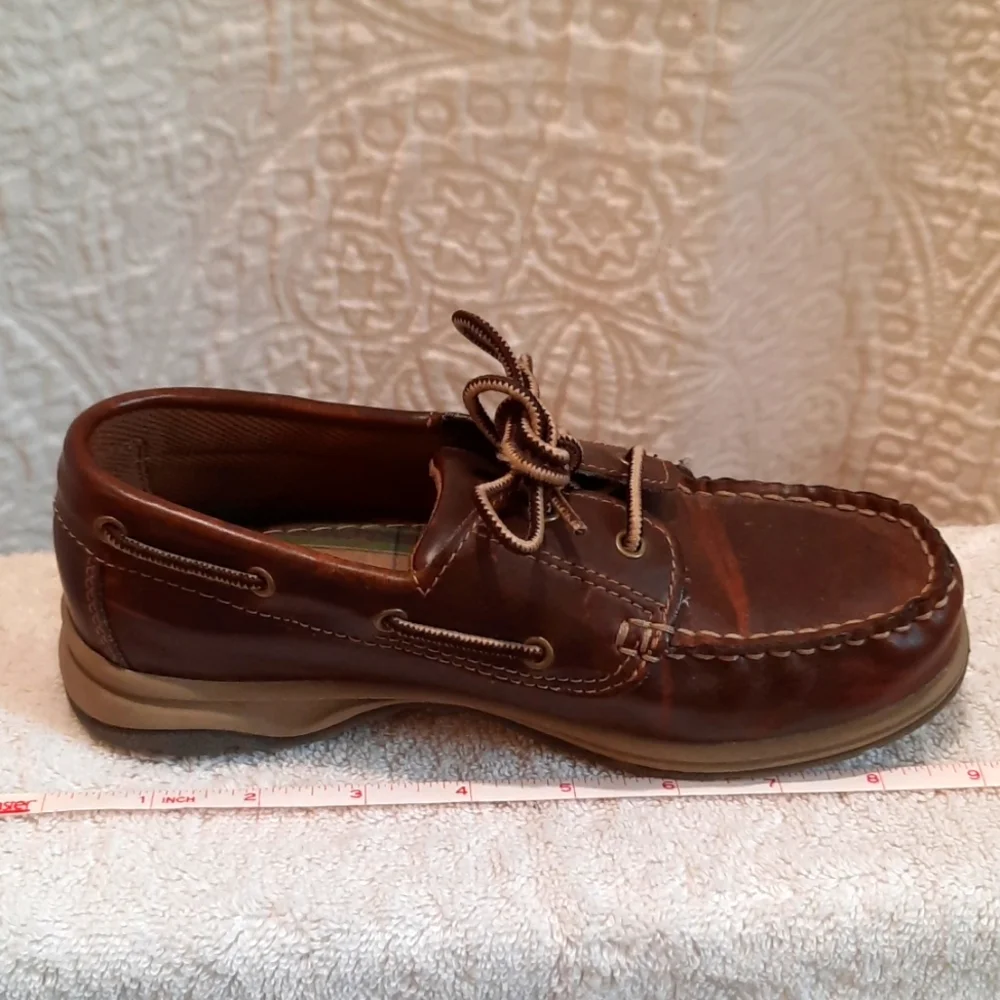Lands End Boys Brown Loafers size 2